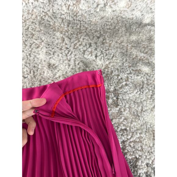 Boden Size 8 Pleated Maxi A Line Pink Purple Skirt Zip Casual - Picture 4 of 8
